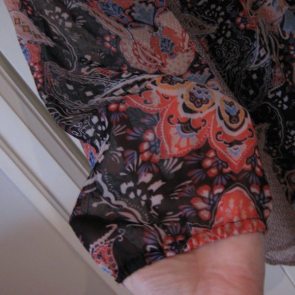Cynthia Rowley Sheer Peasant Blouse - Picture 4 of 6